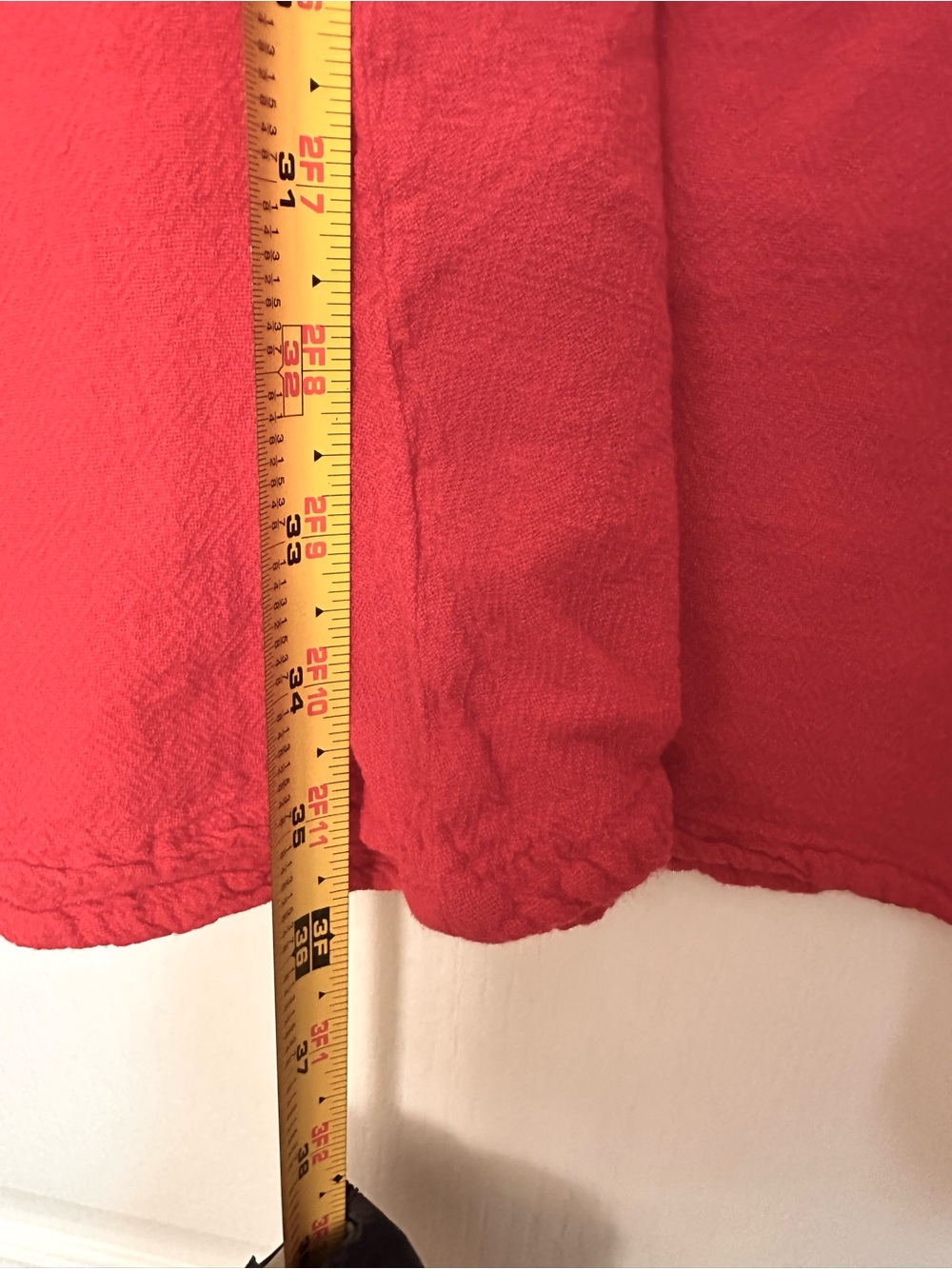 Oh My Gauze! Red Midi Flared Skirt - Picture 3 of 6